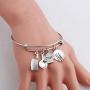 KUIYAI Chef Bracelet Chef Keychain Cooking Charms Bangle Culinary Graduation Gift