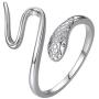 Snake Ring for Women|925 Sterling Silver Personalized Serpent Wrap Ring Adjustable
