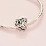 Pandora Jewelry Mother and Son Script Openwork Cubic Zirconia Charm in Sterling Silver
