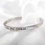 FUSTMW I AM The Storm Inspirational Cuff Bracelet Motivating Jewelry Encouragement Gift (Silver) FUSTMW I AM The Storm Inspirational Cuff Bracelet Motivating Jewelry Encouragement Gift (Silver)