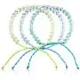 3 Pieces Transparent Glass Bead Bracelet Bead Bracelet Upcycled Jewelry Weaving Bracelet Adjustable Handmade Unisex Design (Blue, Blue-Green, Green) 3 Pieces Transparent Glass Bead Bracelet Bead Bracelet Upcycled Jewelry Weaving Bracelet Adjustable Handmade Unisex Design (Blue, Blue-Green, Green)