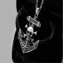 Skull Anchor Pendant Choker Necklace for Men Gothic Punk Crossbones Skeleton Heads Anchor Necklace Chain Fashion Jewelry Skull Anchor Pendant Choker Necklace for Men Gothic Punk Crossbones Skeleton Heads Anchor Necklace Chain Fashion Jewelry