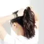 Zuo Bao Hair Tie Bracelet High Polishing Stainless Steel Grooved Cuff Bangle for Women Girls