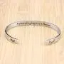 MEMGIFT Memorial Gifts, Sympathy Bracelets Loss of Loved Mom Dad Grandma Grandpa Son Daughter Keepsake Inspirational Mantra Motivational Remembrance Stainless Steel A Piece of Heart is in Heaven