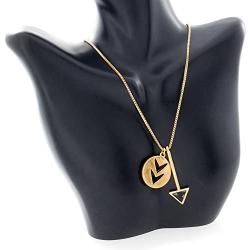 Cate & Chloe Jacqueline Confident Necklace, Unique Arrowhead Triangle Indian Style Yellow Gold Necklaces for Women, Fashion Statement Necklace for Girls, Arrow Head Pendant Necklaces