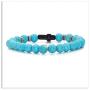 Xusamss Fashion Religious Cross Bracelet Agate Turquoise Beads Stretchable Bracelet,7 1/2 Wrist