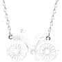 WEVENI Enamel Alloy Bicycle Necklace Bike Pendant Chain Unique Jewelry Gifts for Women Girls Ladies
