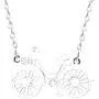 WEVENI Enamel Alloy Bicycle Necklace Bike Pendant Chain Unique Jewelry Gifts for Women Girls Ladies