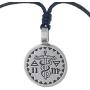 Egyptian Medical Symbol Jewelry staff of Hermes Caduceus health Intelligence Mercury Talisman Pewter Mens Womens Boys Girls Pendant Necklace for men women unisex w Black Adjustable Cord