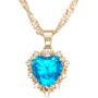ESUE Love Heart Necklace Cubic Zirconia Jewelry Locket Necklace for Women, Girl, Mom or kids