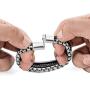 Speroto Mens Bracelets,Leather and Steel Bracelets, Chain Bracelets with Magnetic Clasp,Steel Bracelets for Men