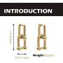 14K Gold Plated U-Shaped Chunky Link Chain Earrings Detachable Minimalist Chain Drop Earrings for Women Girls