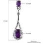 Shop LC Stylish Drop Dangle Earrings Oval Amethyst Fashion Costume Prom Purple Jewelry for Women Mothers Day Gifts Costume Prom Purple Jewelry Cttw 1