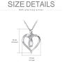 Infinity Cross Forever Love Heart Necklace Diamond Cut Round Austria Cubic Zirconia 925 Sterling Silver Fine Jewelry for Women Wedding Engagement Valentine Christmas Gift
