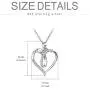 Infinity Cross Forever Love Heart Necklace Diamond Cut Round Austria Cubic Zirconia 925 Sterling Silver Fine Jewelry for Women Wedding Engagement Valentine Christmas Gift