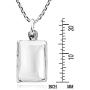 AeraVida Cute & Engravable Rectangular Locket .925 Sterling Silver Pendant Necklace