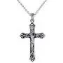 Mens 925 Sterling Silver Christian Jesus Cross Crucifix Pendant Necklace With Engraving Religious Jewelry Mens 925 Sterling Silver Christian Jesus Cross Crucifix Pendant Necklace With Engraving Religious Jewelry