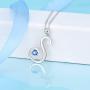 WINNICACA Sterling Silver 26 Letter Necklace Sapphire Pendant Necklace Birthday Jewelry Mothers Day Gifts for Her Women Teens