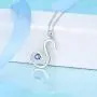 WINNICACA Sterling Silver 26 Letter Necklace Sapphire Pendant Necklace Birthday Jewelry Mothers Day Gifts for Her Women Teens