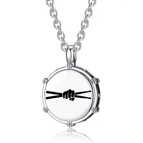 AZFVBQL Rock Drum Necklace for Mens Drummer Gifts Women Stainless Steel Music Drumstick Pendant Necklaces Charm Jewelry… AZFVBQL Rock Drum Necklace for Mens Drummer Gifts Women Stainless Steel Music Drumstick Pendant Necklaces Charm Jewelry…