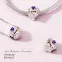 FOREVER QUEEN Love Heart Mom January Birthstone Charm for Bracelet 925 Sterling Silver Mom Charms Bead for Bracelet, Best Birthday Gift for Mom with Jewelry Box FOREVER QUEEN Love Heart Mom January Birthstone Charm for Bracelet 925 Sterling Silver Mom Charms Bead for Bracelet, Best Birthday Gift for Mom with Jewelry Box