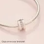 Pandora Jewelry Pink Sparkling Row Clip Cubic Zirconia Charm in Sterling Silver Pandora Jewelry Pink Sparkling Row Clip Cubic Zirconia Charm in Sterling Silver