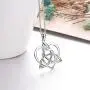 Celtic Love Knot Necklace Jewelry Sterling Silver Good Luck Vintage Triquetra Irish Celtic Love Heart Pendant Necklace for Women Girls Celtic Love Knot Necklace Jewelry Sterling Silver Good Luck Vintage Triquetra Irish Celtic Love Heart Pendant Necklace for Women Girls