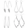 Hanpabum 4 Pairs Curved Threader Dangle Earrings for Women Girls Drop Hoop Bar Arrow Statement Earrings Set Hanpabum 4 Pairs Curved Threader Dangle Earrings for Women Girls Drop Hoop Bar Arrow Statement Earrings Set