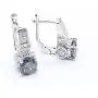 Aixili Rainbow Jewelry Sets for Women 925 Silver Stamped Necklace Pendant Hoop Earrings Ring Bridal Wedding Jewelry