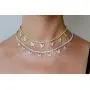 LAVLA Dainty Butterfly Choker Necklace - Gold/Rose Gold/Silver Plated 3mm Bling Iced Out Cubic Zirconia Tennis Chain With Butterfly Charm/Square CZ 14inch+2inch