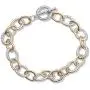 Simple Style Link Bracelet Two Tone Circles Chain Silver and Gold Wire Cable Bangle Designer Inspired Bracelets for Women Girls Boys Birthday Holiday Unique Jewelry Gifts