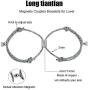 Couple Magnetic Bracelet Set Mutual Attraction Rope Braided Couple Valentines Day Bracelets Gift Jewelry Set for Couple Women Men His and Hers
