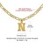 GOLDCHIC JEWELRY Initial Figaro Necklace, Personalized Men/Women A-Z Monogram Letter Choker Necklaces 18K Gold Plated with Figaro Chain 16''+2'' Adjustable -Gift Box Included