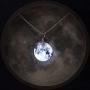 WingBling Lucky Unique Glow in The Dark White Full Moon Silver Bracelet for Women Dainty Handmade in Korea l Chain Pendant Style l Jewelry Gift Friendship Luminous Radiant Crescent Phase
