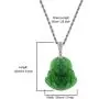 Laughing Buddha Green Jade Pendant Silver Necklace Rope Chain Genuine Certified Grade A Jadeite Jade Hand Crafted, Jade Necklace, 14k Laughing Jade Buddha necklace, Jade Medallion