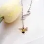 FUSTMW Crystal Bumblebee Pendant Necklace Infinity Love Charm Flying Honeybee Insect Jewelry Gifts (fts 3-8inch Wrist bee Bracelet) FUSTMW Crystal Bumblebee Pendant Necklace Infinity Love Charm Flying Honeybee Insect Jewelry Gifts (fts 3-8inch Wrist bee Bracelet)
