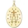 PicturesOnGold.com Miraculous Medal Oval Pendant - Available in Solid 14K Yellow or White Gold, or Sterling Silver