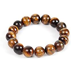 NA Premium Hand Crafted Natural Stone Tiger Eye Bracelet Beads 10MM