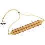 Aheli Indian Wedding Wear Polki Stone Beaded Choker Necklace with Maang Tikka Set Ethnic Fashion Jewelry for Women