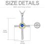 AOBOCO Sterling Silver Celtic Knot Cross Necklace Religious Irish Cross Pendant Necklace with Austria Cubic Zirconia Crystals Jewelry St. Patricks Day for Women Girls Unisex