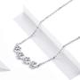Cute Paw Necklace for Women Girls Sterling Silver 18K White Gold Plated Puppy Dog Cat Kitten 4 Paw Print Pendant Choker Necklace Adjustable Chain 18'' Pet Keepsake Minimalist Jewelry Gift Box
