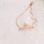 Rose Gold Hummingbird Bracelet Crystal Bird Jewelry Christmas Gift