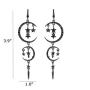 MINIDUO Moon and Star Drop Earrings Exaggerated Fashion Long Drop Dangle Stud Drop Earrings for Women Girls