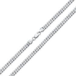 925 Sterling Silver 150 Gauge Heavy Curb Miami Cuban Chain Necklace For Men Nickel-Free Made In Italy 18 20 24 30 Inch
