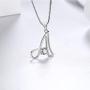 Aurora Tears 925 Sterling Silver Initial 26 Letter Necklace Women Crystal A-Z Alphabet Name Pendant Birthday Jewelry