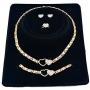Giffor XOXO Jewelry Sets for Women Necklaces Choker with Earrings 14K Gold Plated Bracelets Rings Gifts Jewelries Suit