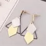ONLYJUMP Geometric Triangle Earring Metal Simple Drop Dangle Earring Plating Gold Black Bohemian Dangling Costume Earring For Women Girl Bar Party Fashion Jewelry