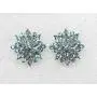 Faship Gorgeous Crystal Rhinestone Floral Clip On Earrings