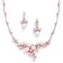 Mariell 14K Rose Gold Plated CZ Bridal Wedding Freshwater Pearl Necklace and Earrings Jewelry Set Mariell 14K Rose Gold Plated CZ Bridal Wedding Freshwater Pearl Necklace and Earrings Jewelry Set