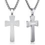 XIEXIELA USA Football Cross Necklace for Boys.I CAN DO All Things Strength Bible Verse Stainless Steel Necklace Rugby Ball Athletes Sports Lover